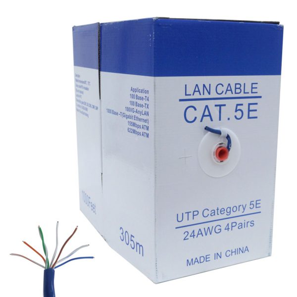1000ft Easy-pull Box Of Cat5E Cable (Blue)