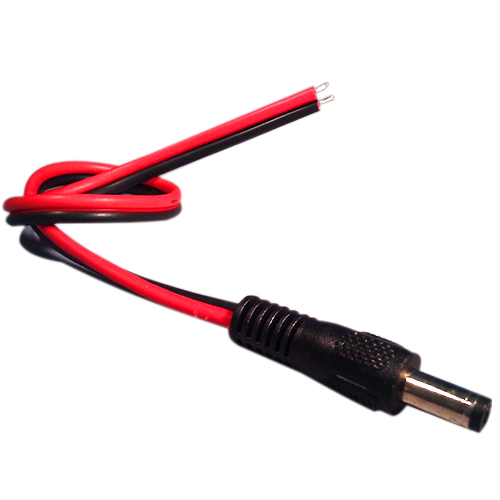 2.1mm Female DC Plug with 1ft. Flying Leads Cable